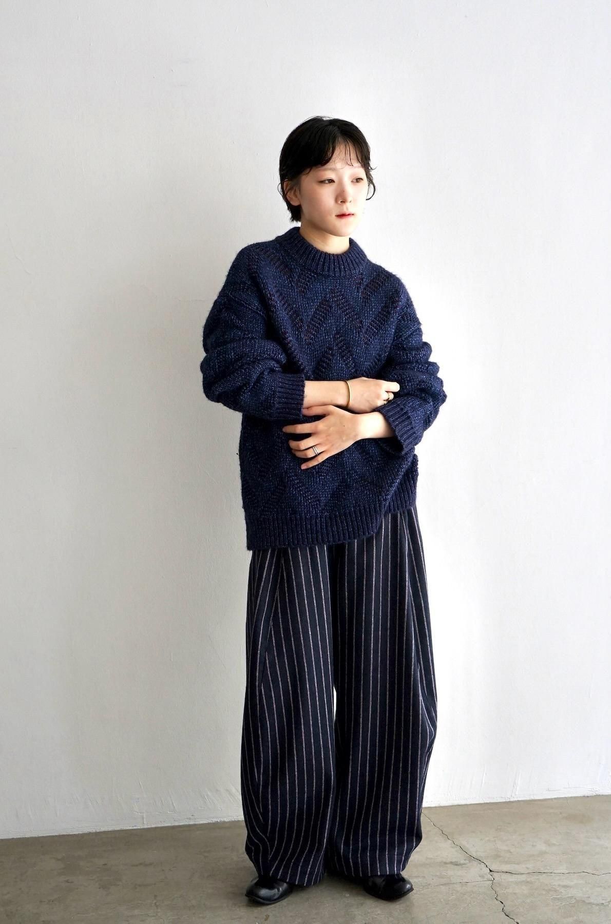 HENRIK VIBSKOV /  Flat Knitted Sweater / Flat Navy