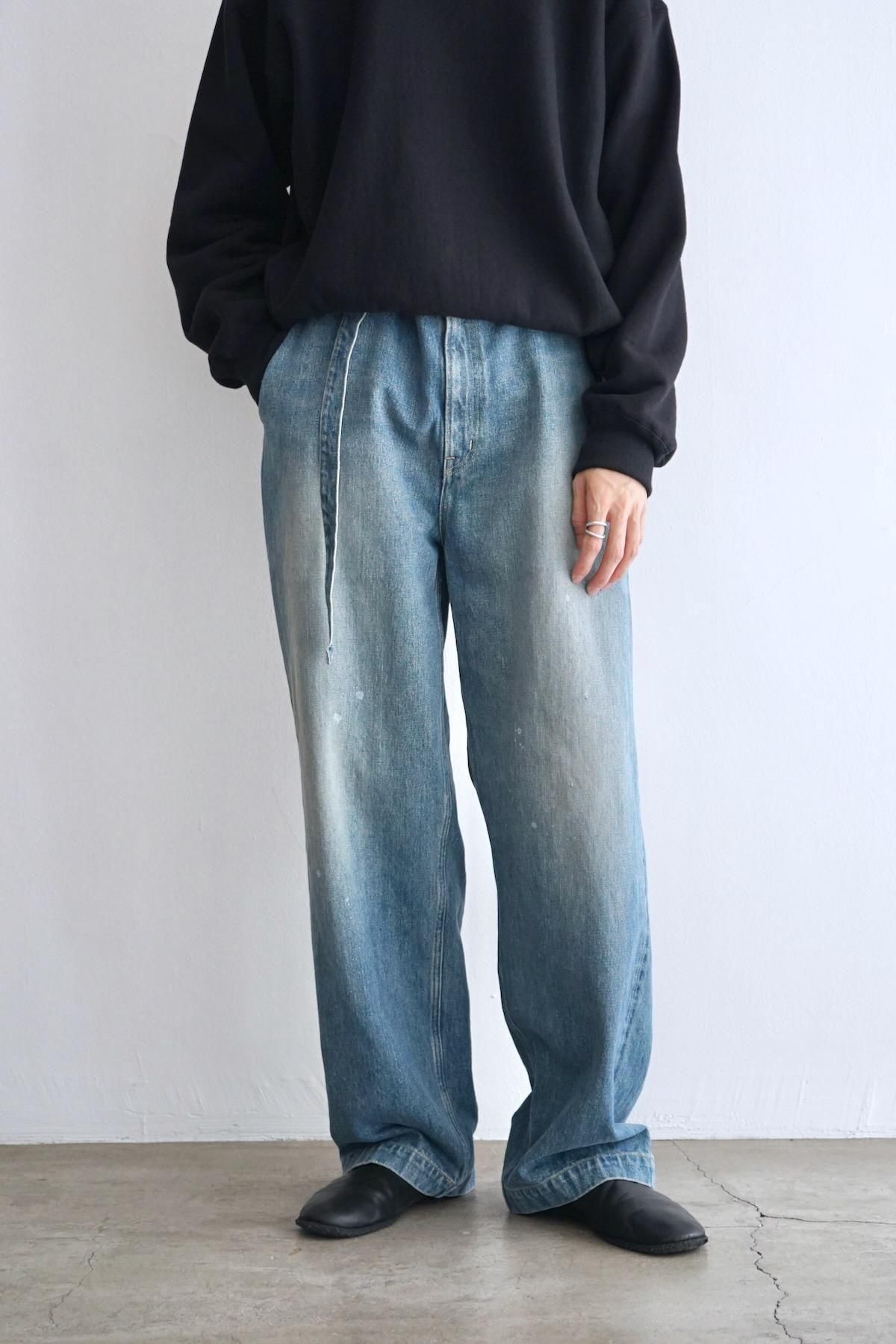 YOKO SAKAMOTO / Belted Trousers / Fade Indigo