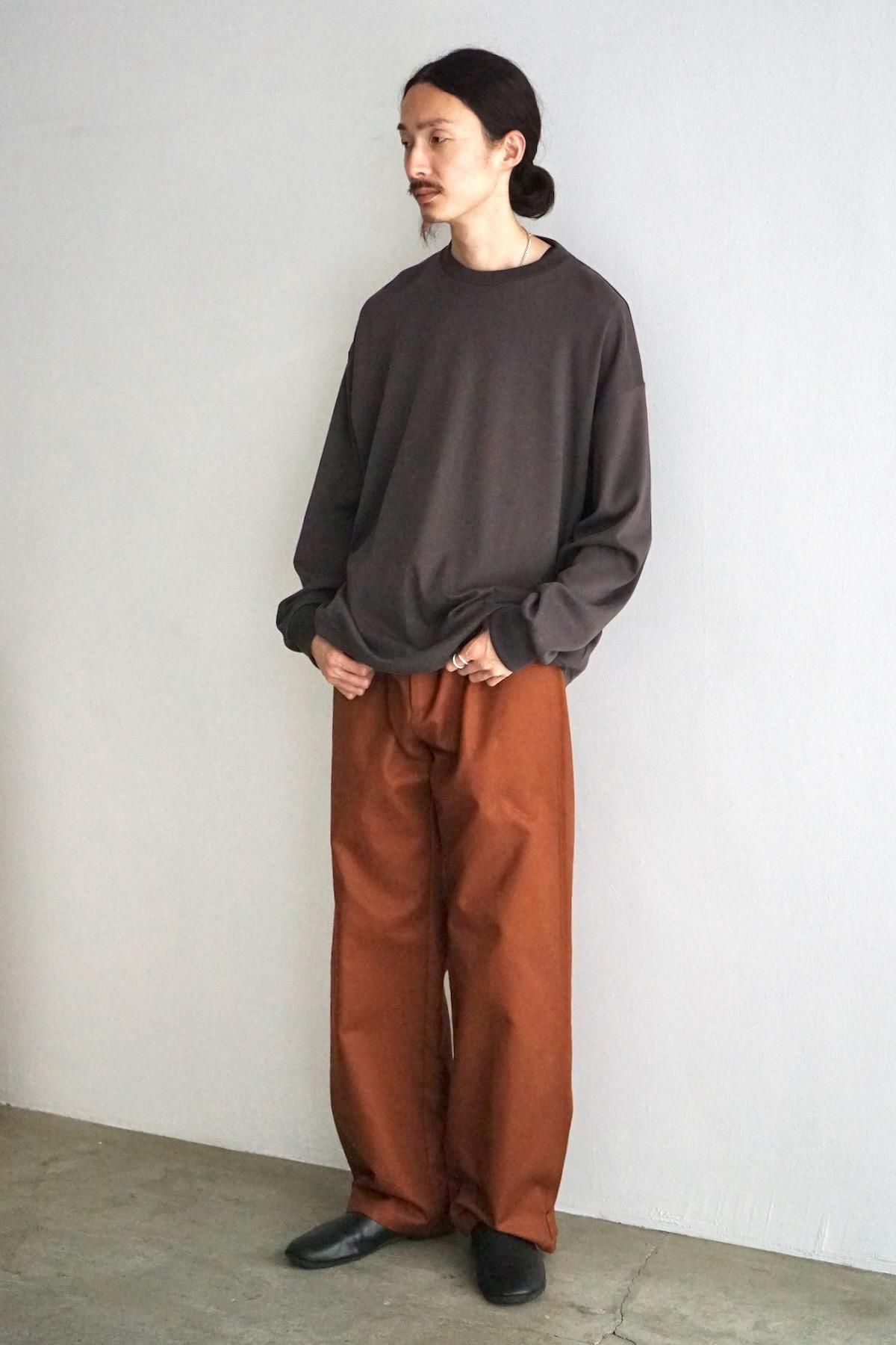nonnotte / Tapered Oversized Long Sleeve / Dark Plum