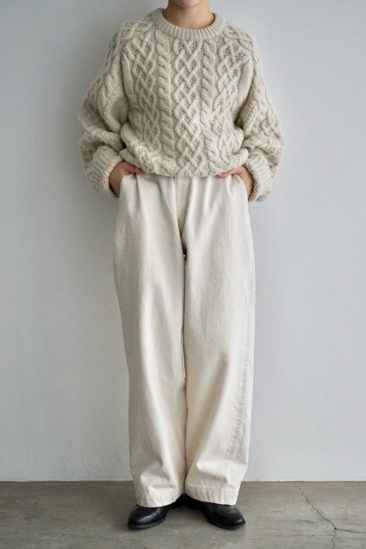 YOKO SAKAMOTO / BELTED TROUSERS / Ecru