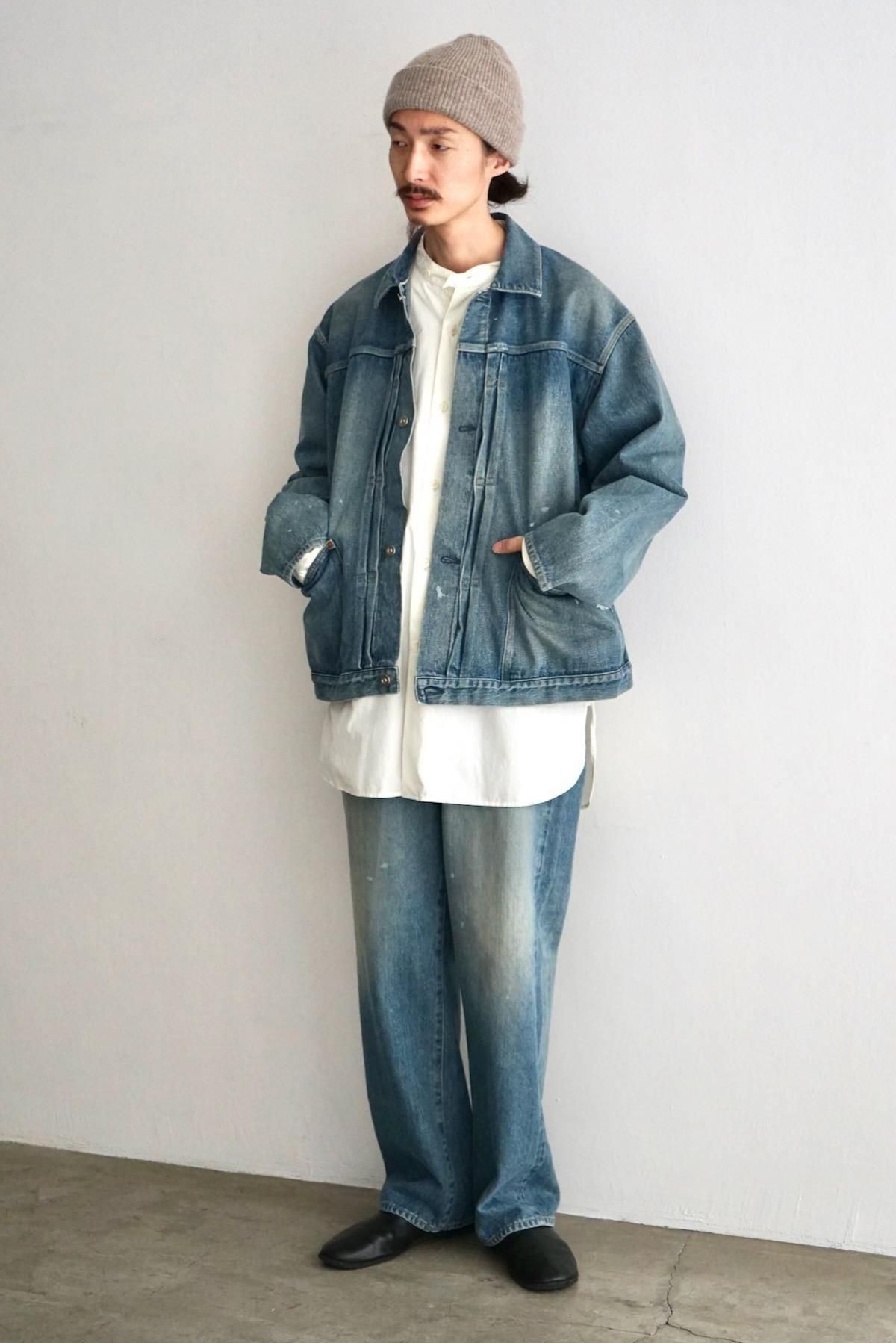 YOKO SAKAMOTO / Pleats Jacket / Fade Indigo