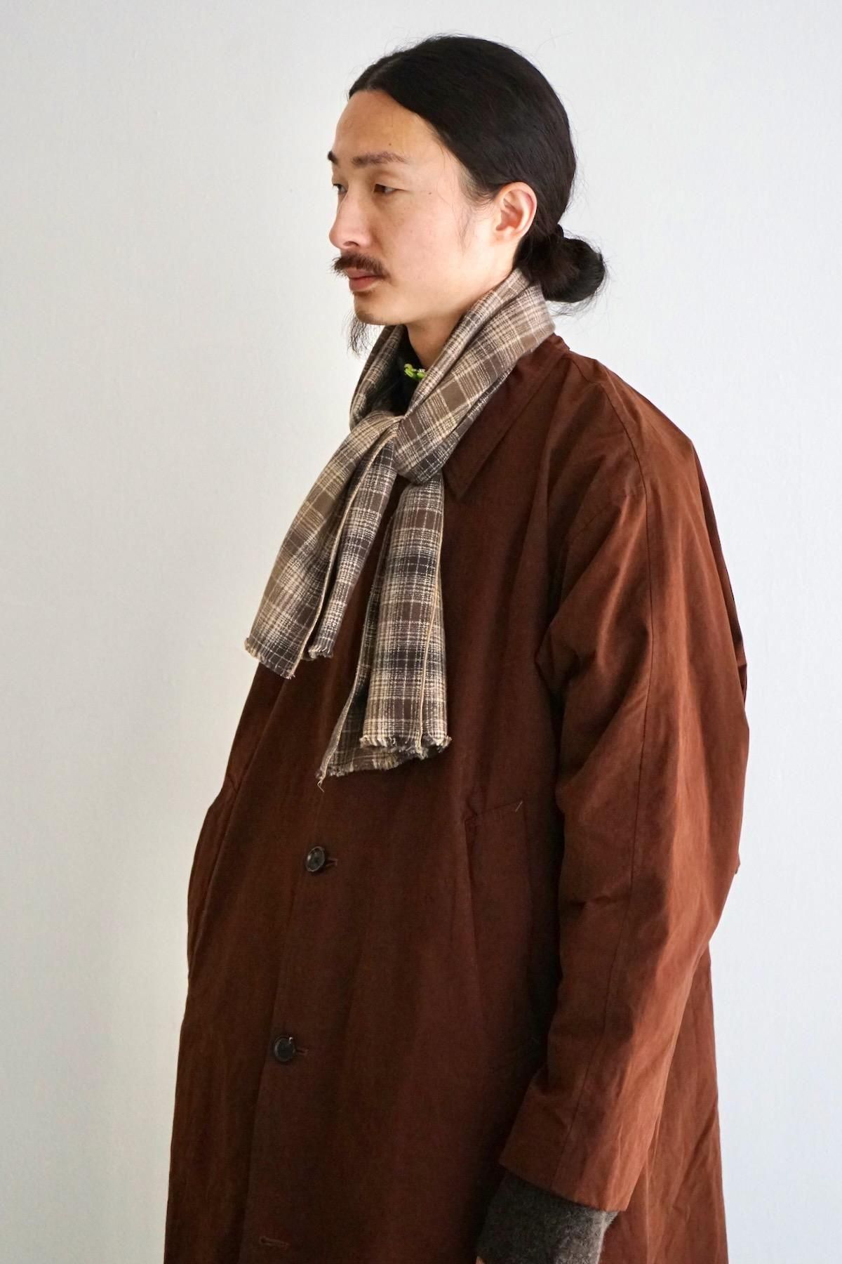 s.k. manor hill / Short Scarf / Brown Plaid
