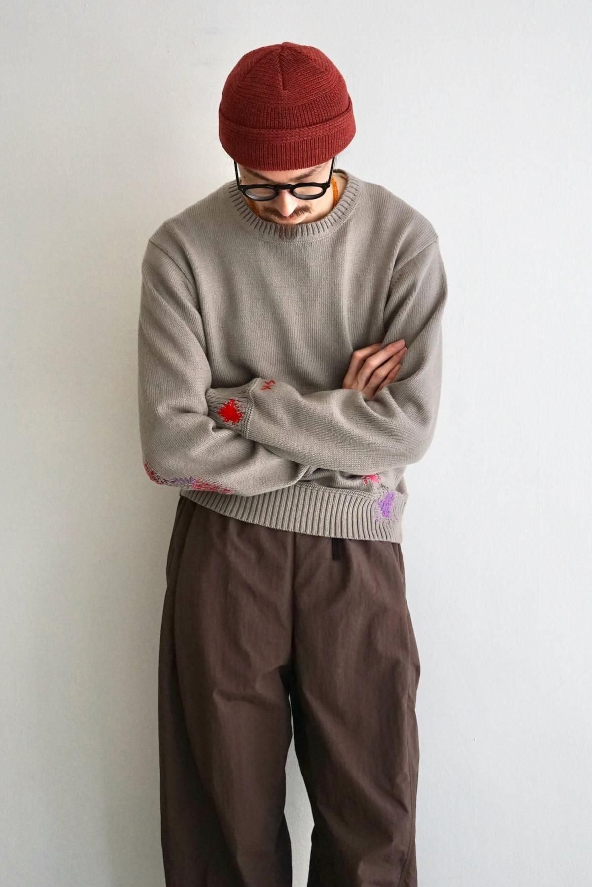 s.k. manor hill / Patchwork Sweater / Grey