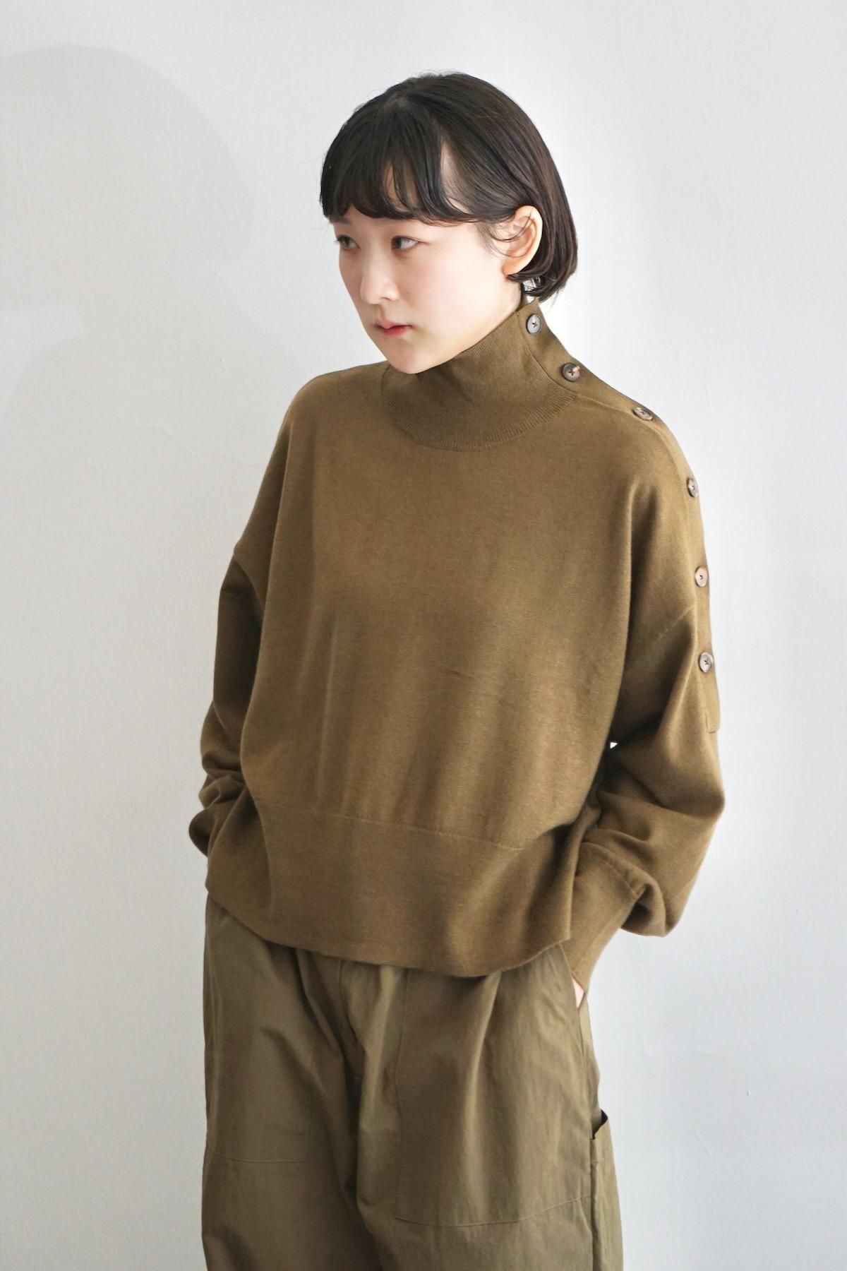 KLOKE / Impart Mock Neck Sweater / Brown