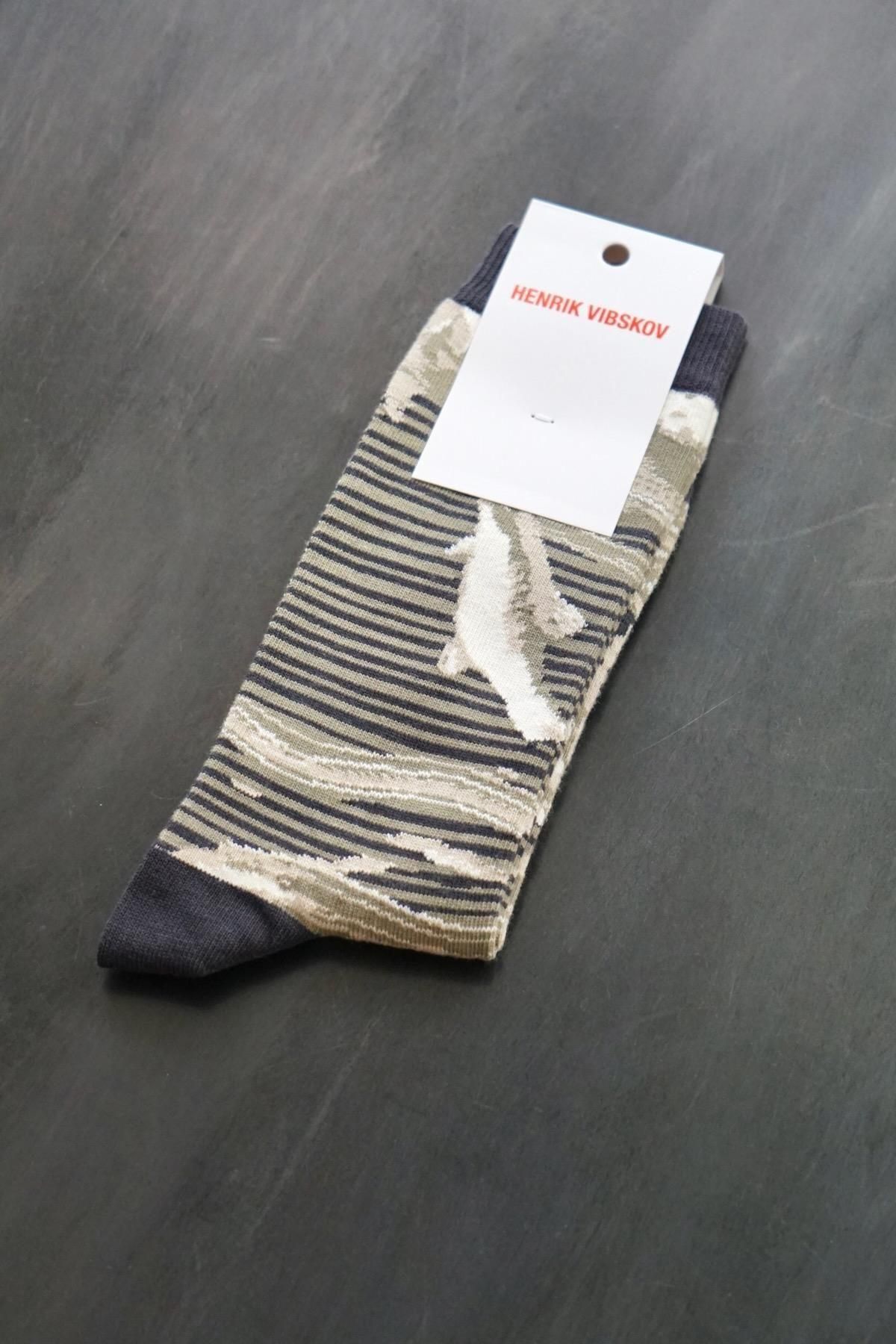 HENRIK VIBSKOV / Fishes Socks / Fishes White