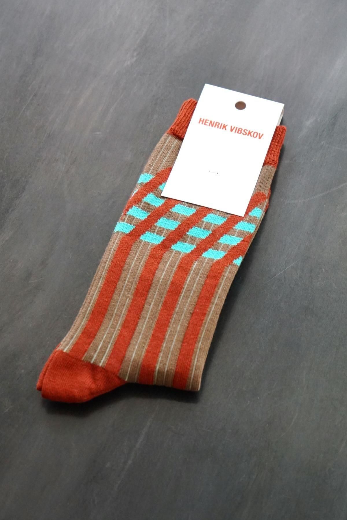 HENRIK VIBSKOV / Stripes Socks Homme / Stripes Bordeaux