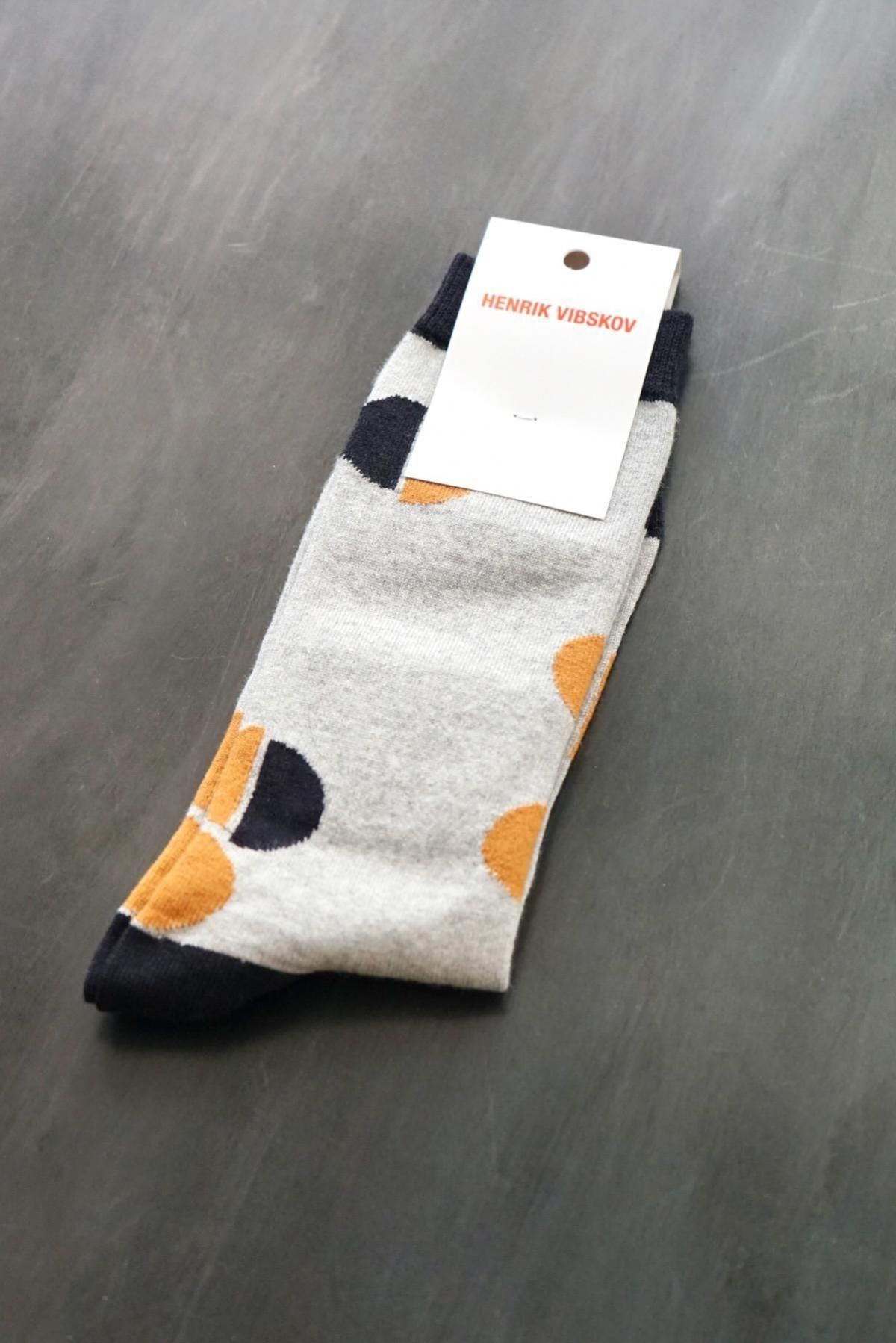 HENRIK VIBSKOV / Dot Socks Homme / Dot Ecru