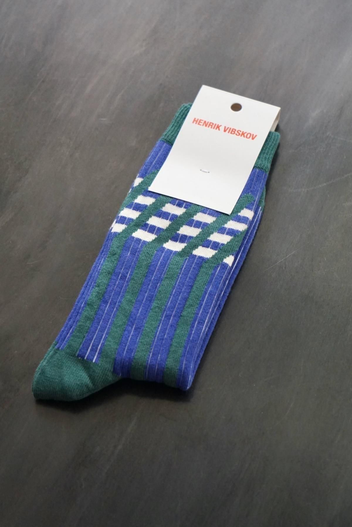 HENRIK VIBSKOV / Stripes Socks Homme / Stripes Green