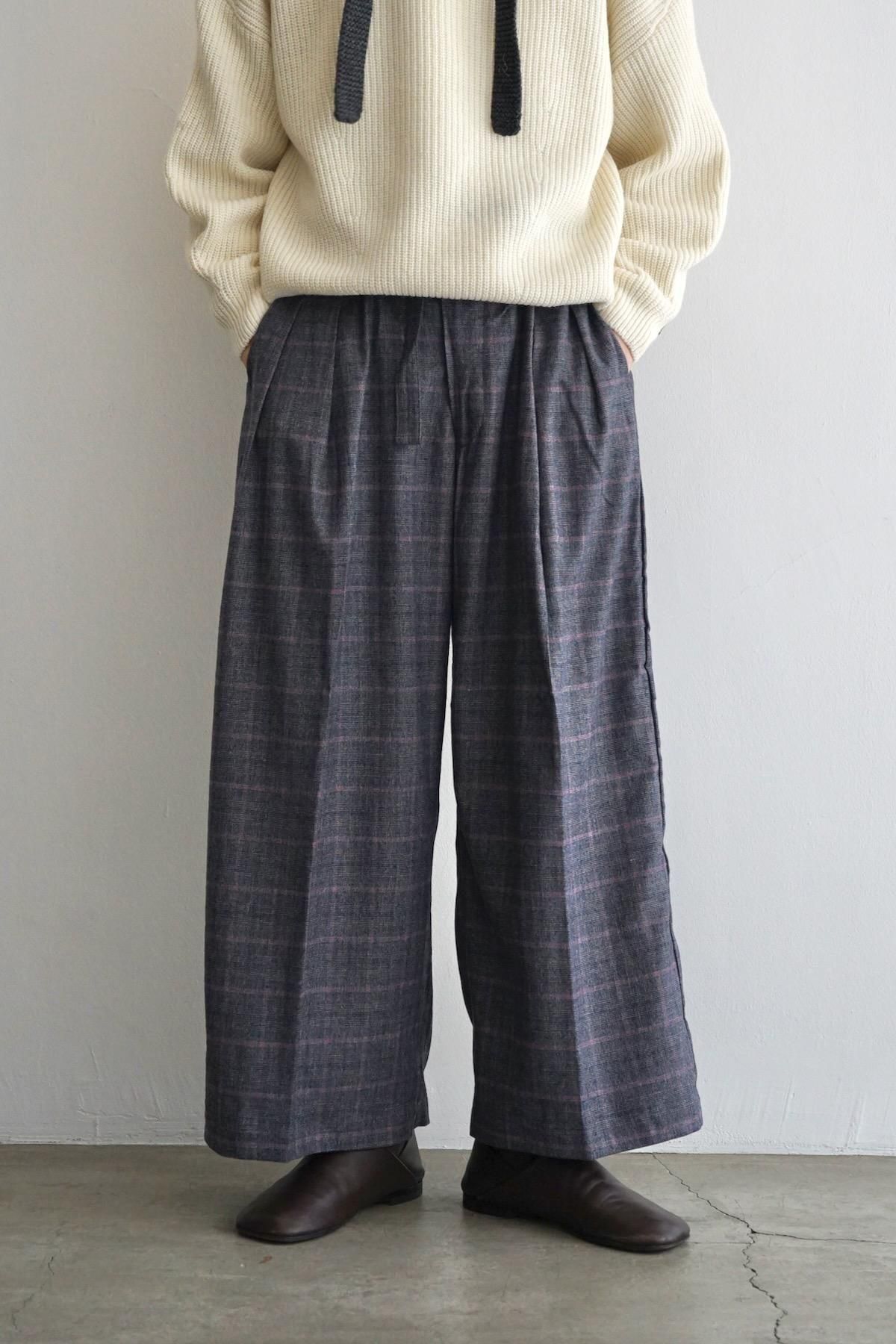 Sillage / Hakama Pants / deadstock glen check pink