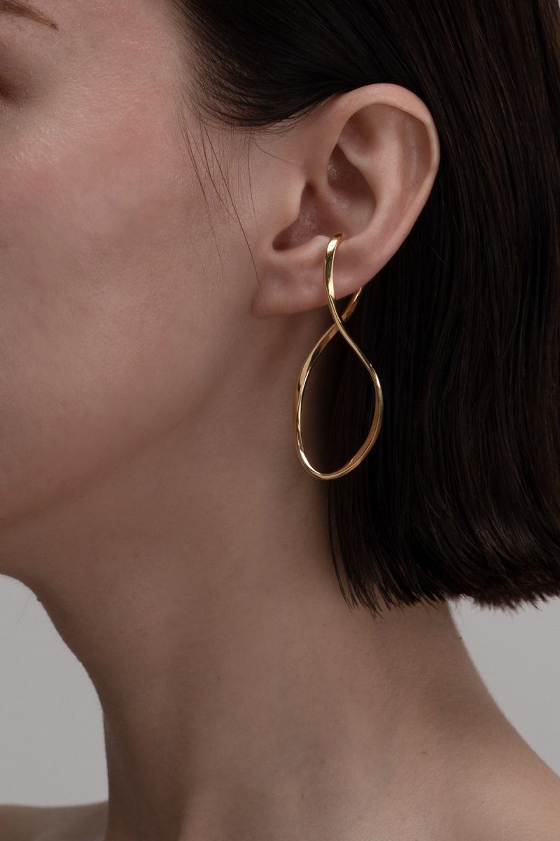 Twist wave ear cuff (Gold)