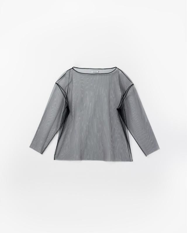 MARGE チュールボートネックp/o (black) Tulle boat neck p/o (black) - MARGE Online Shop