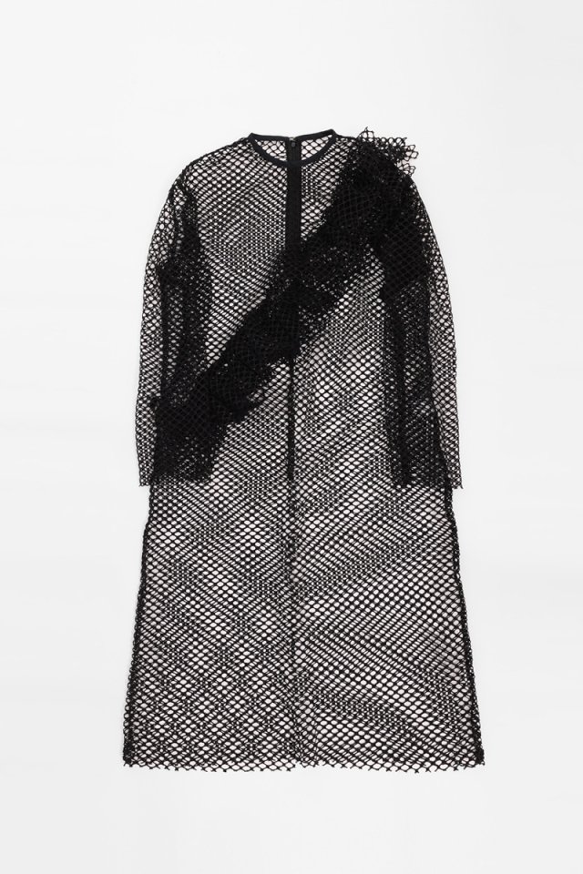 Mesh oversized over gown (black)