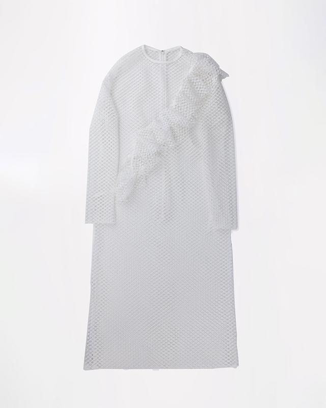 ワンピース Marge Mesh oversized over gown (white) Mesh oversized over gown (white) - MARGE Online Shop