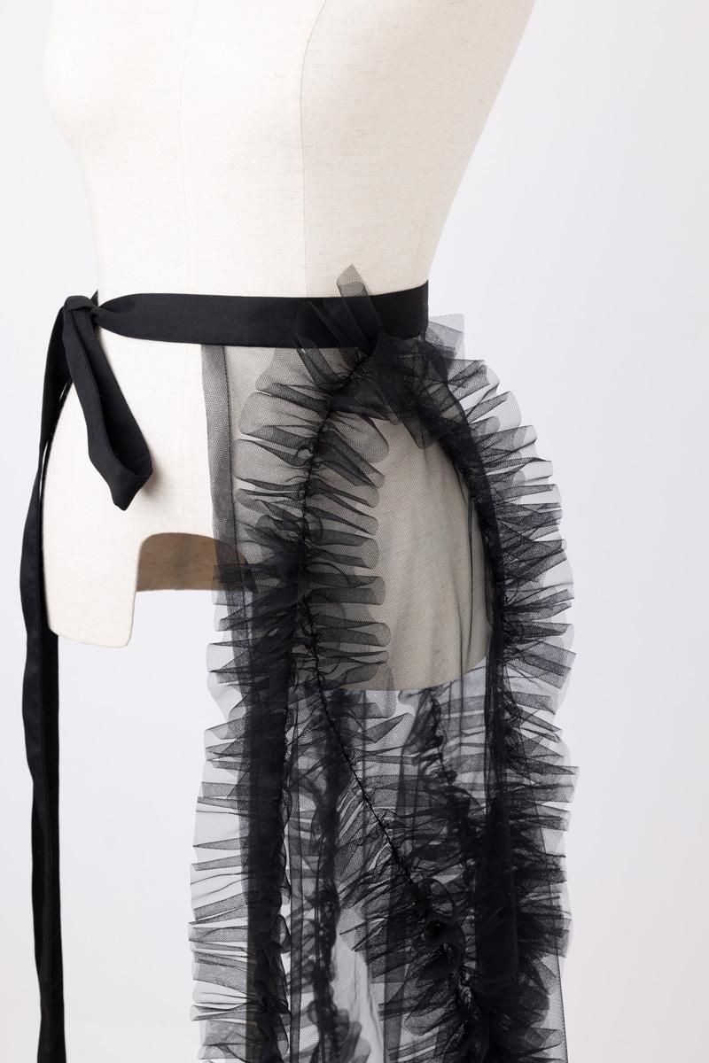 Tulle decorative wrap skirt (black) - MARGE Online Shop