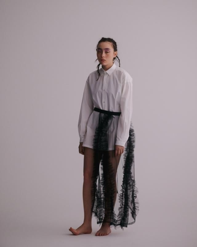 Tulle decorative wrap skirt (black) - MARGE Online Shop Tulle decorative wrap skirt (black) - MARGE Online Shop