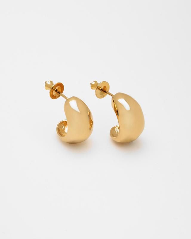 Small hoop earrings (gold) 