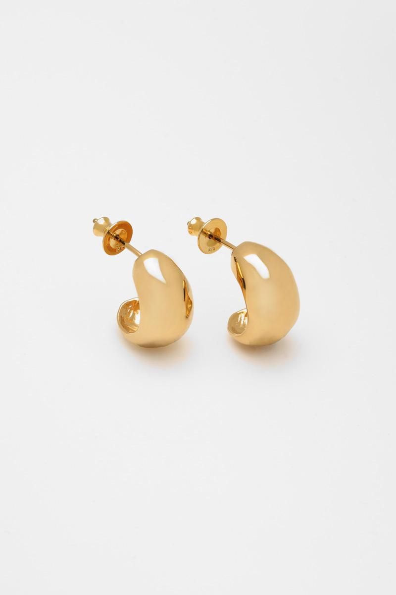 Small hoop earrings (gold) 