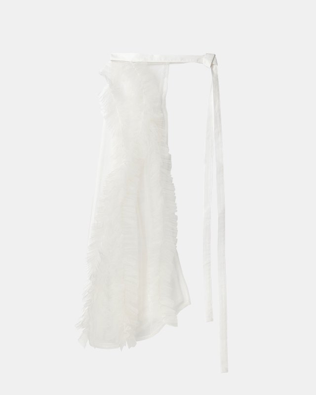 Tulle decorative wrap skirt (ivory)