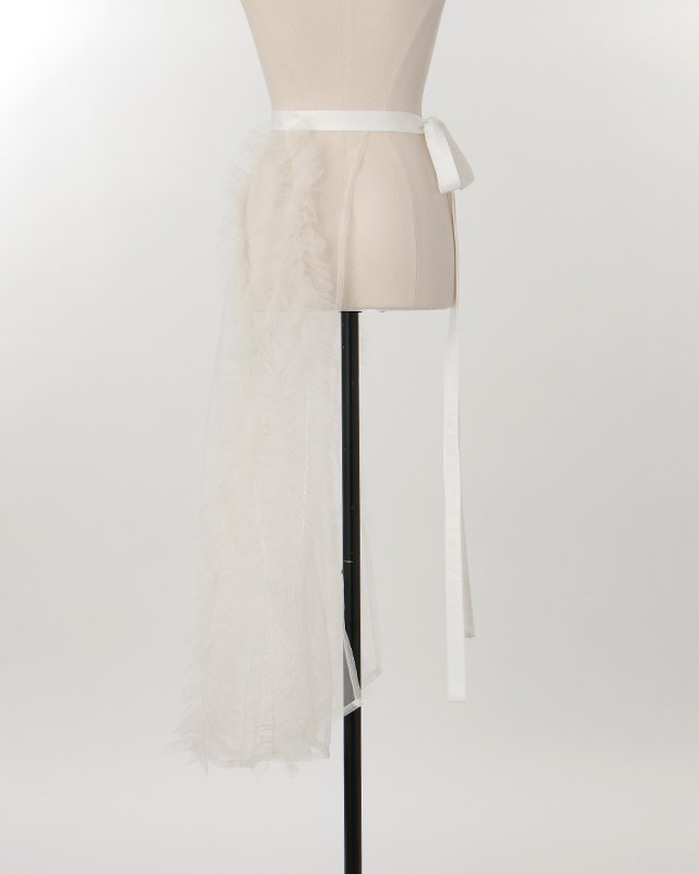 Tulle decorative wrap skirt (ivory) - MARGE Online Shop