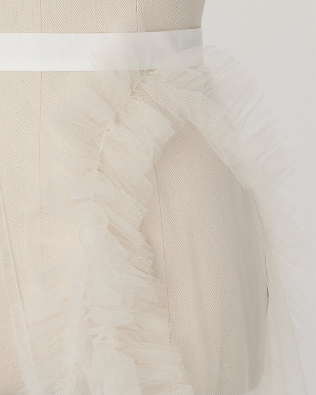 Tulle decorative wrap skirt (ivory)