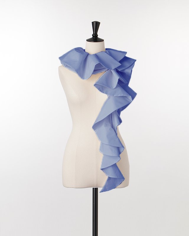 Ruffle scarf (blue)