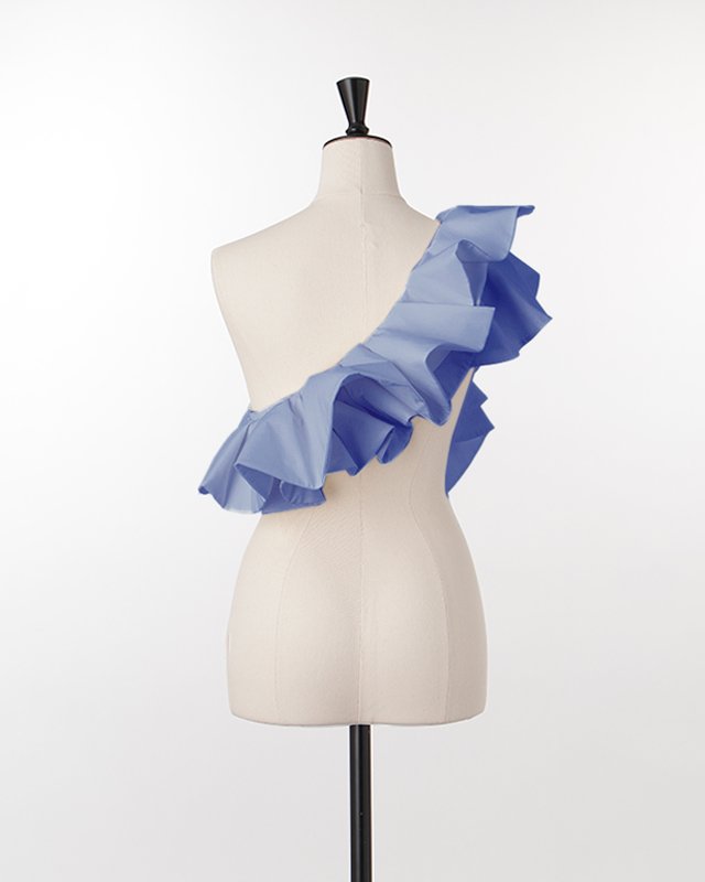 Ruffle scarf (blue)