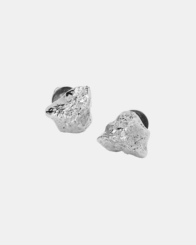 Pebble earrings (silver)
