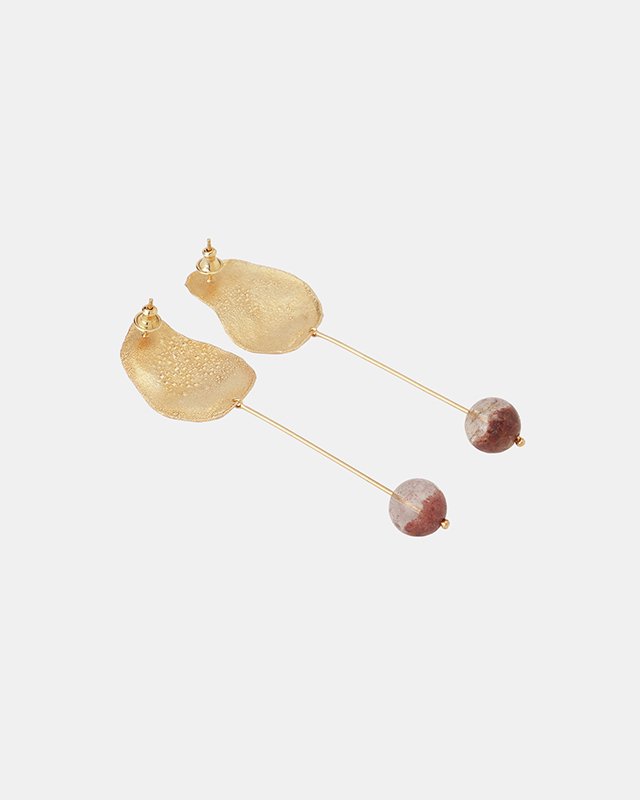 Stone drop earrings (Garden quartz)