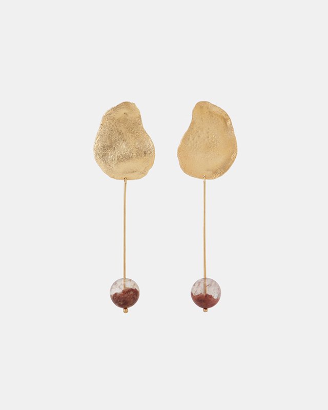 Stone drop earrings (Garden quartz)