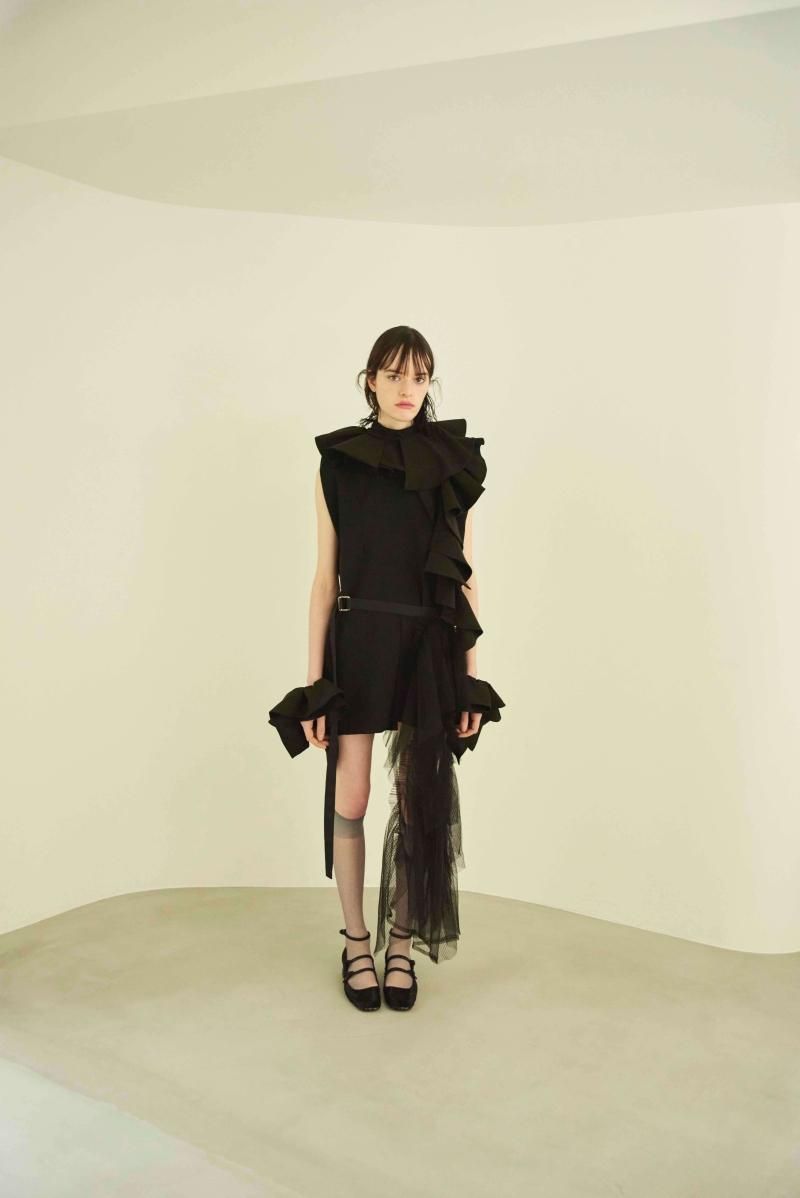 Pleated tulle wrap skirt (black) - MARGE Online Shop Pleated tulle wrap skirt (black) - MARGE Online Shop