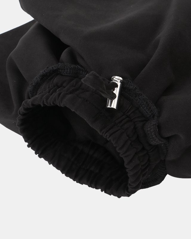 Suede ruffle cuffs (black)