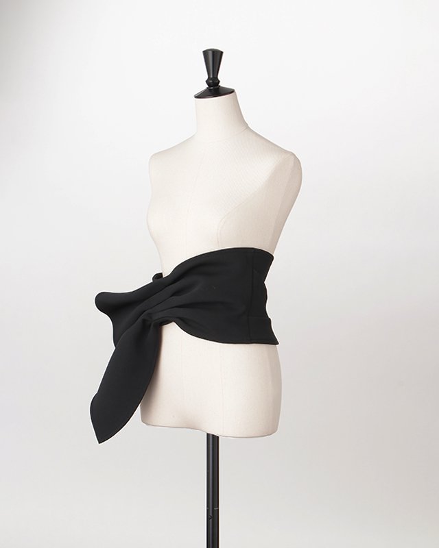 Twill drape cummerbund (black)
