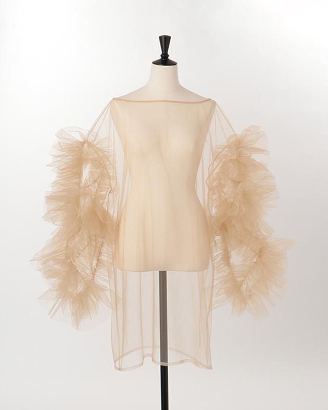 Tulle decorative sleeve p/o (sand)