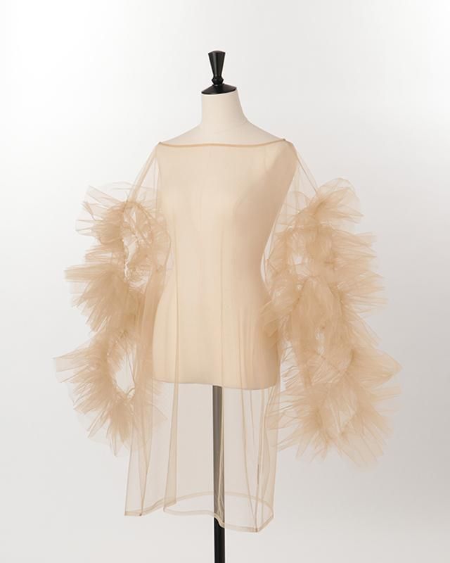 Tulle decorative sleeve p/o (sand)