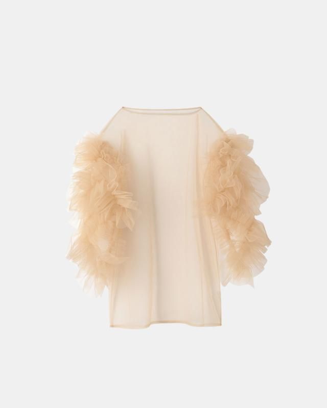 Tulle decorative sleeve p/o (sand)