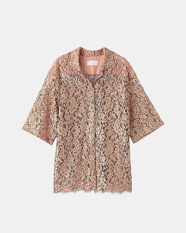 Leavers lace short sleeve shirt