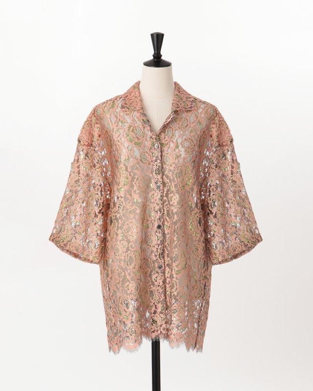 Leavers lace short sleeve shirt