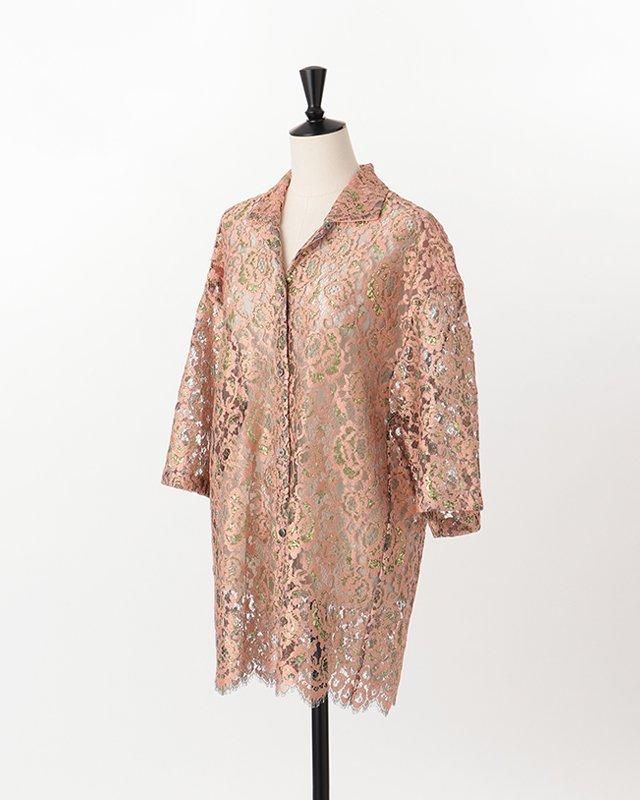 Leavers lace short sleeve shirt