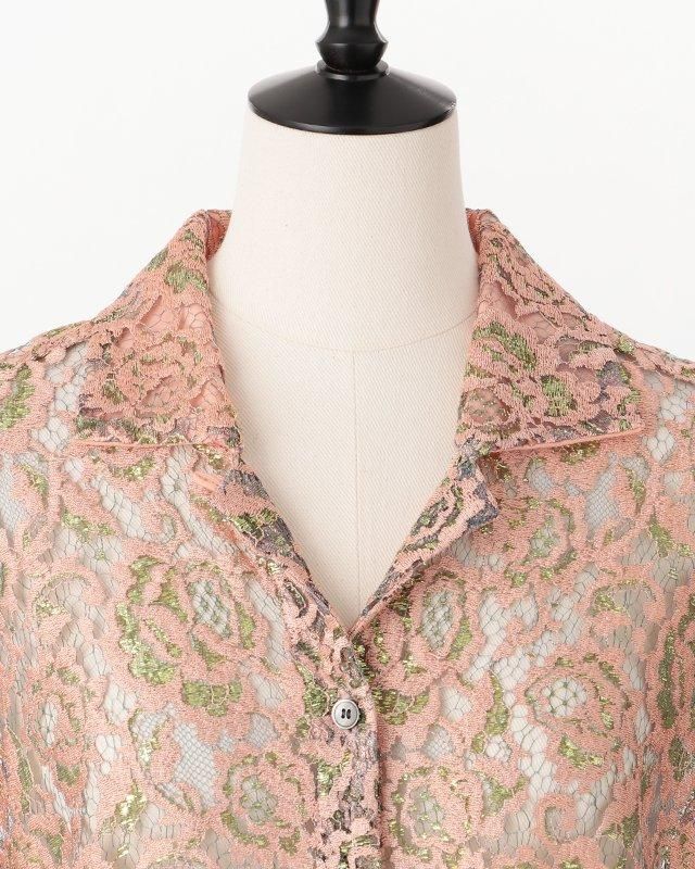 Leavers lace short sleeve shirt