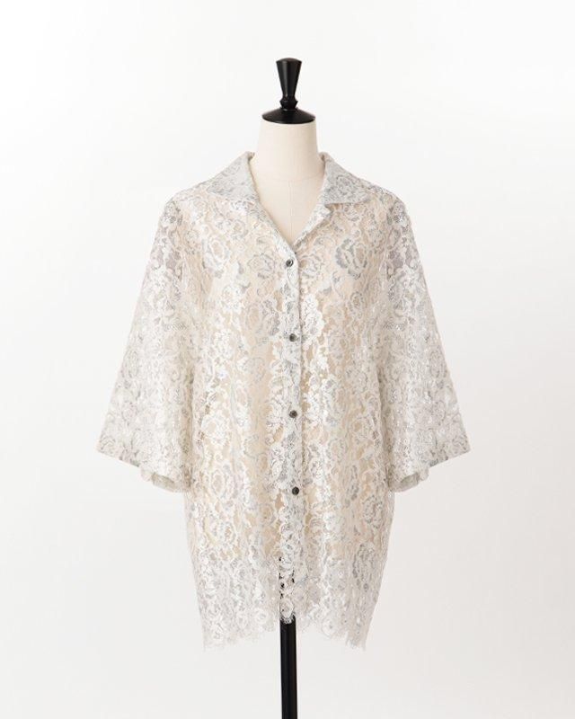 Leavers lace short sleeve shirt