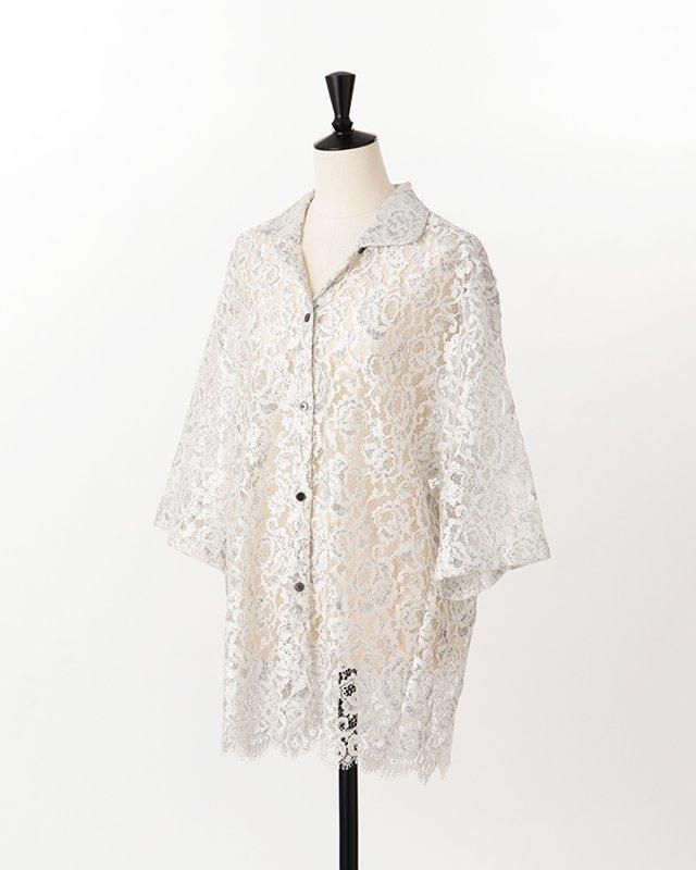 Leavers lace short sleeve shirt