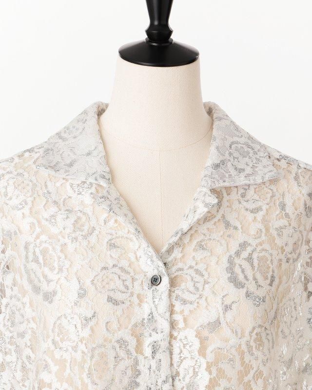 Leavers lace short sleeve shirt