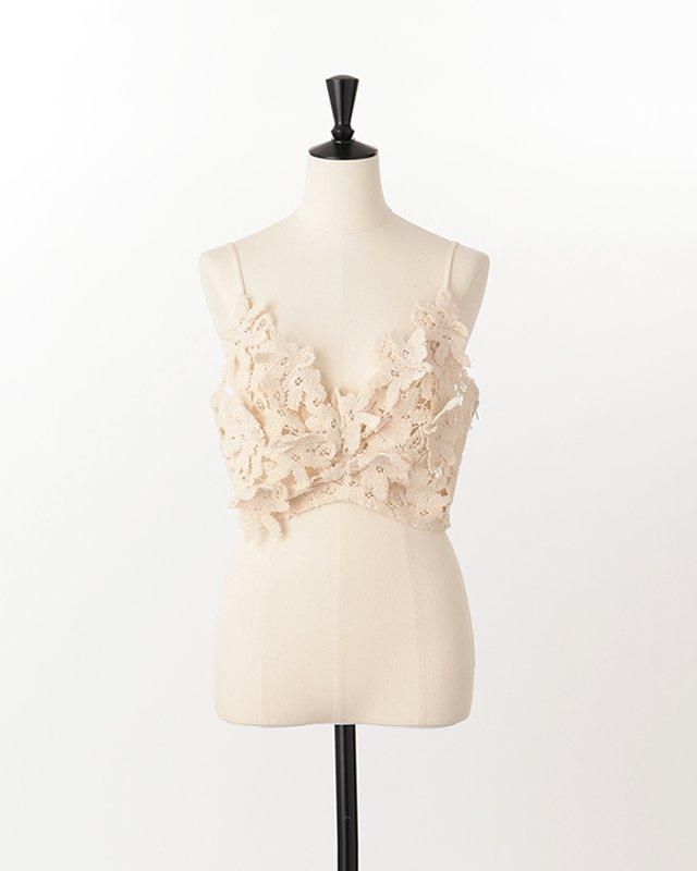 Floral lace cropped bustier
