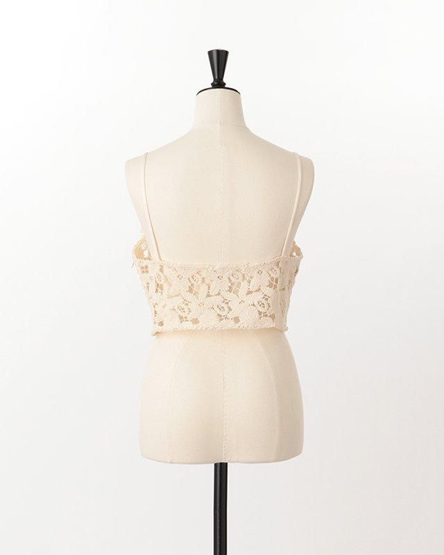 Floral lace cropped bustier