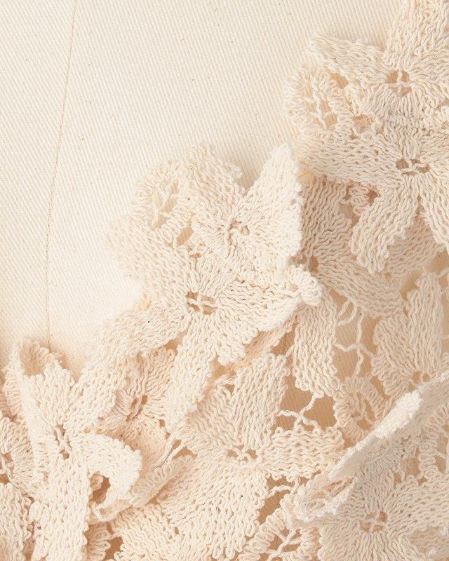 Floral lace cropped bustier