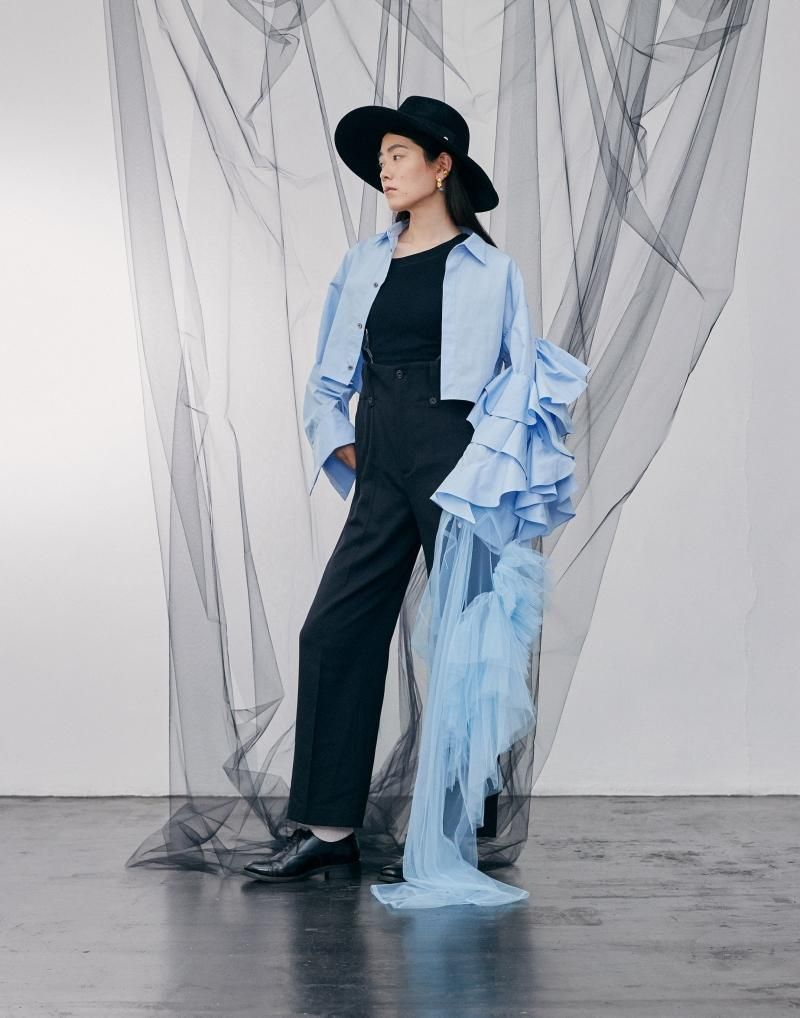 小物 marge tokyo ruffle scarf Ruffle scarf (blue) - MARGE Online Shop