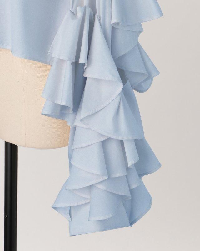 Ruffle long sleeve shirt