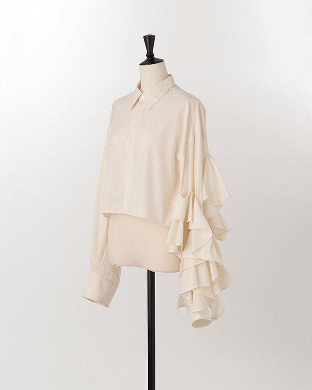 Ruffle long sleeve shirt