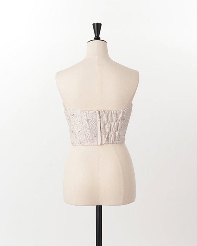 Jacquard twist bustier
