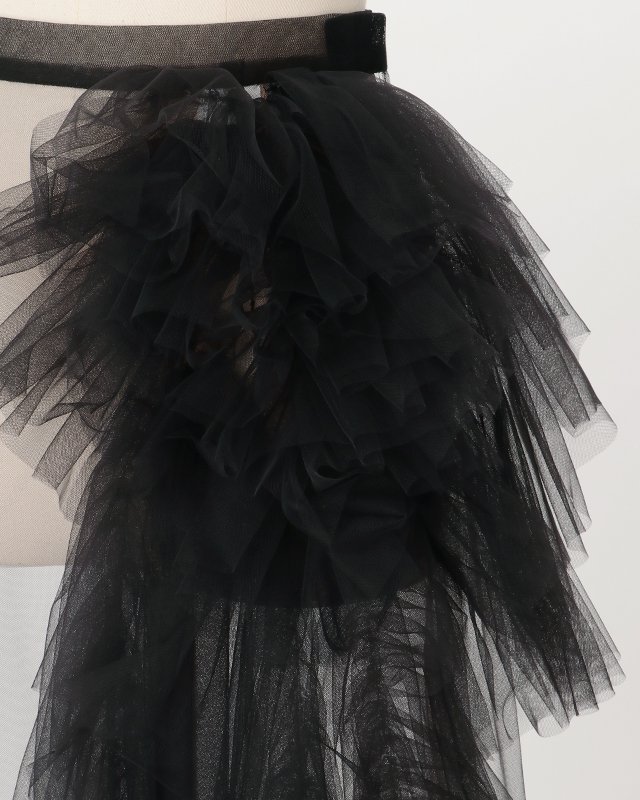 Tulle decorative over skirt  (black)